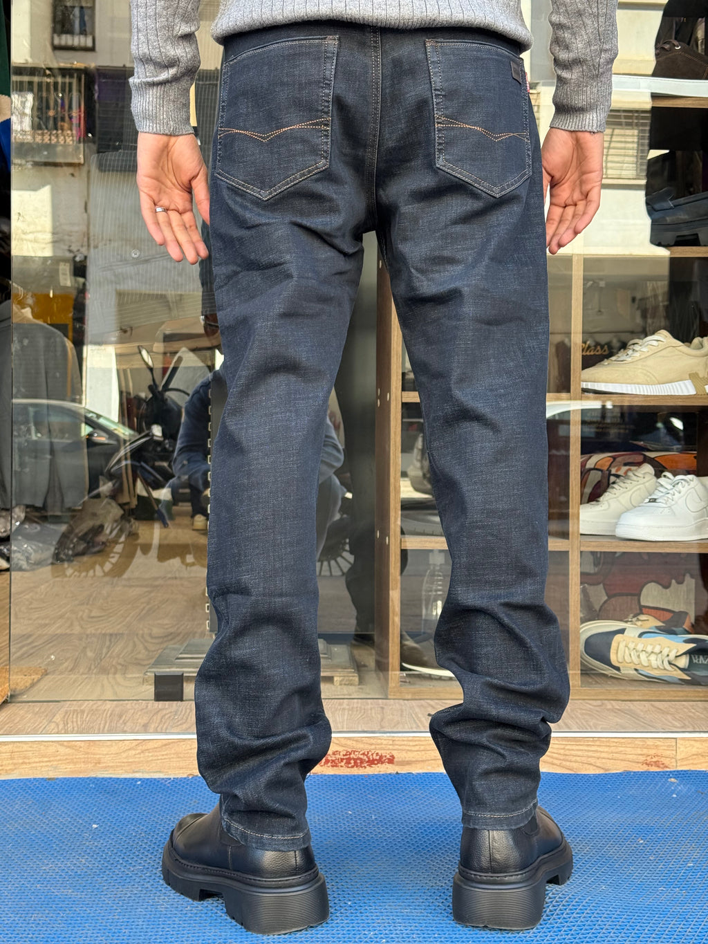 Jean Homme Coupe Droite – Bleu Foncé