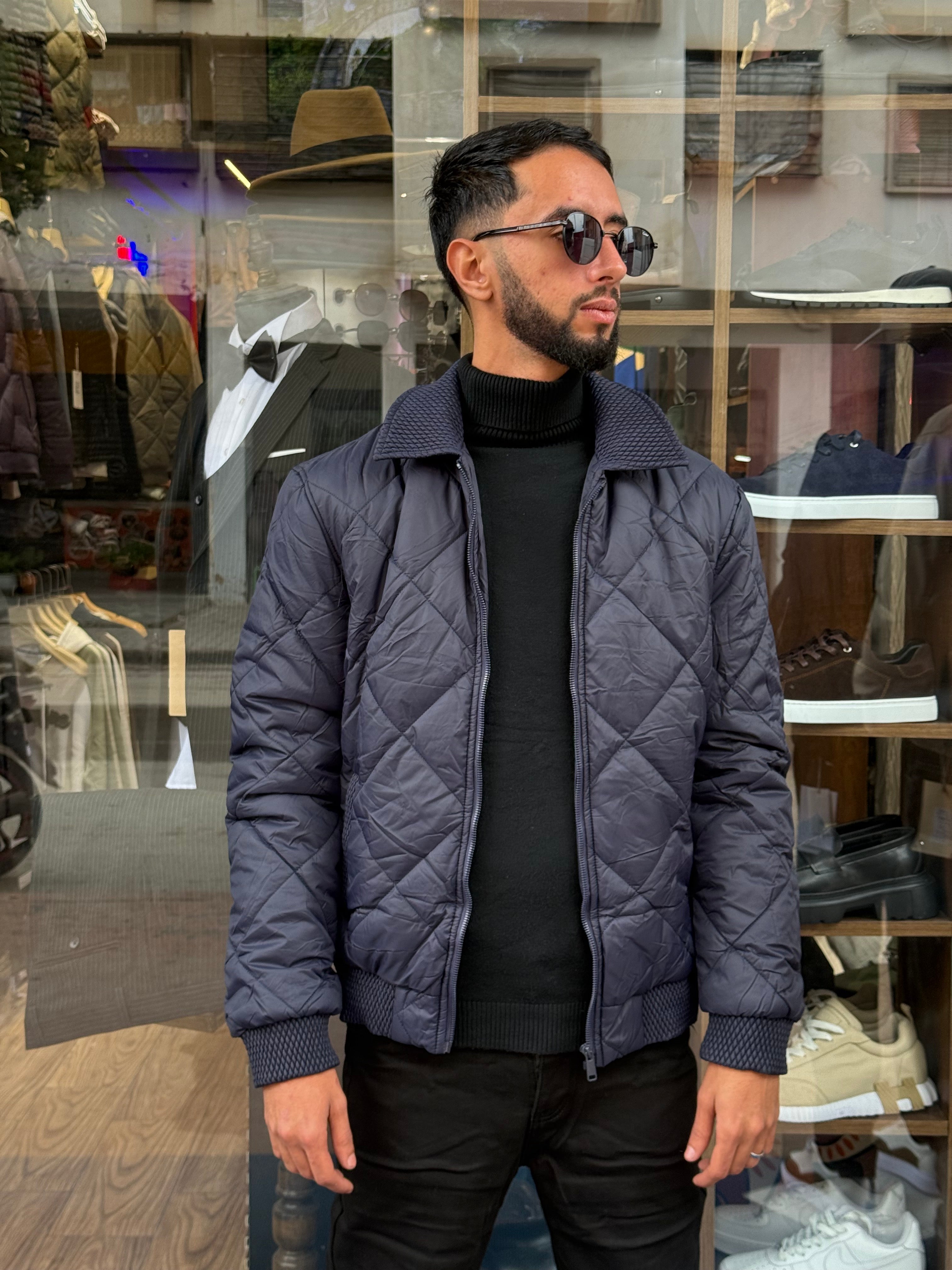 Veste Matelassée Bleu Marine Homme – Élégance Hivernale Premium