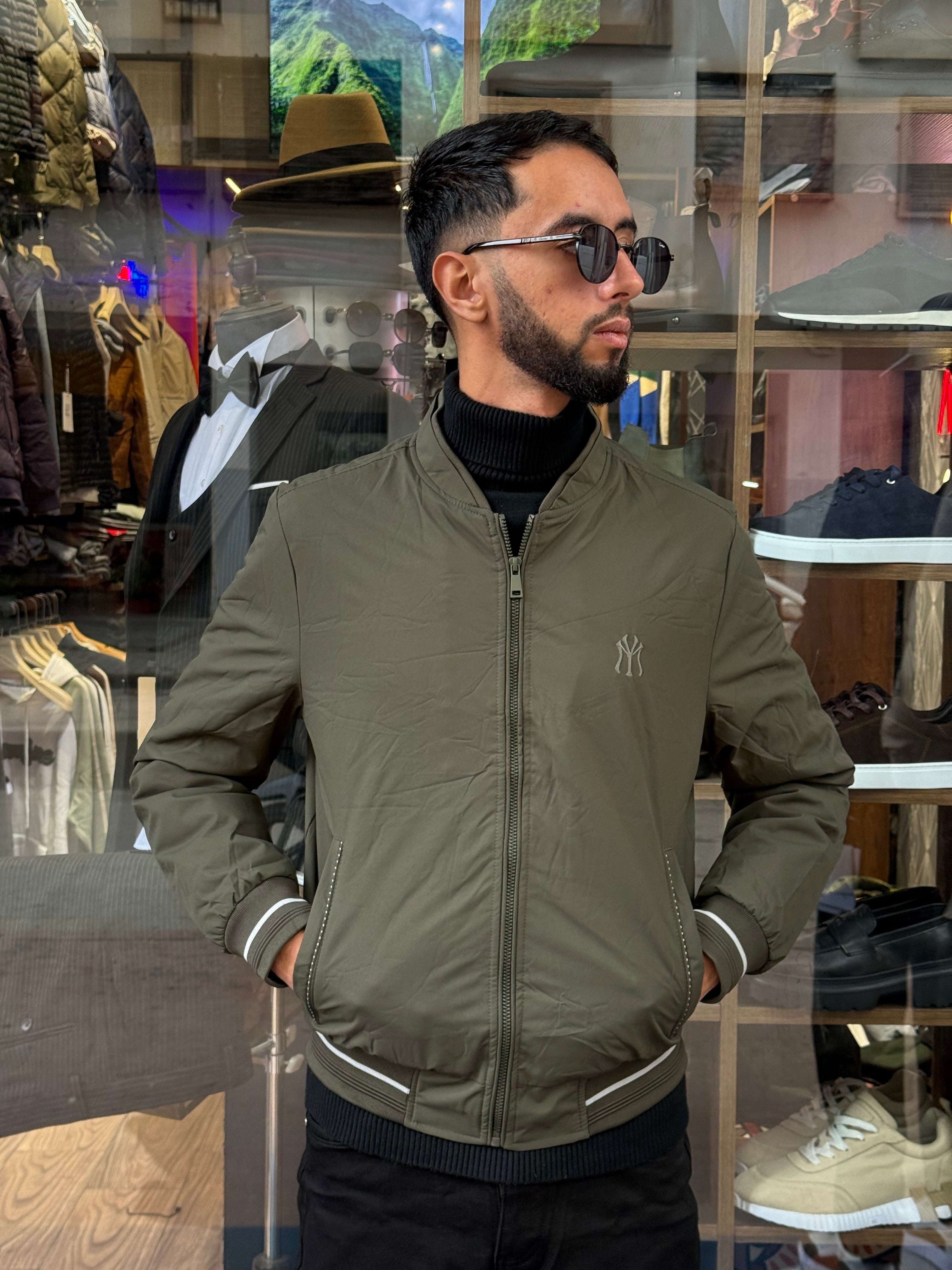 Veste Bomber Kaki Homme – Look Moderne & Confort Quotidien