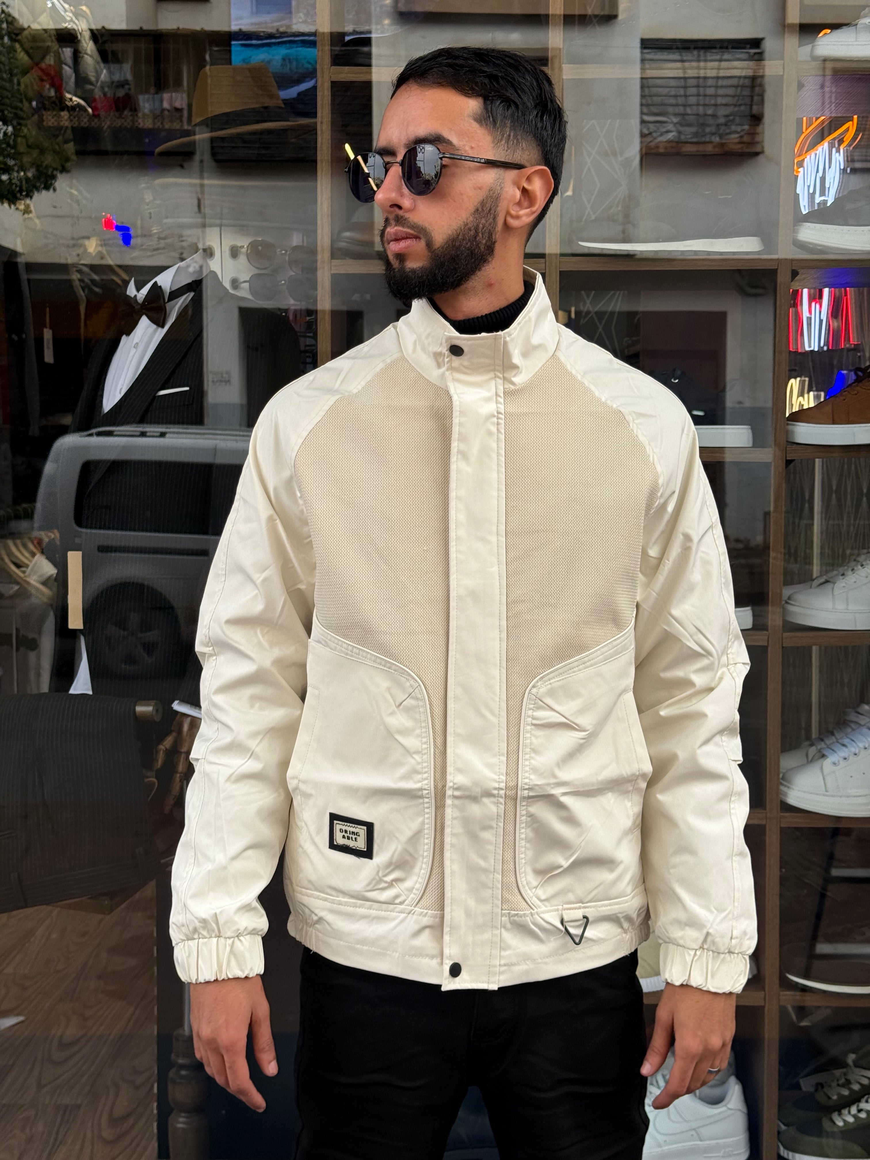 Veste Blanche Technique Homme – Style Moderne & Légèreté Active