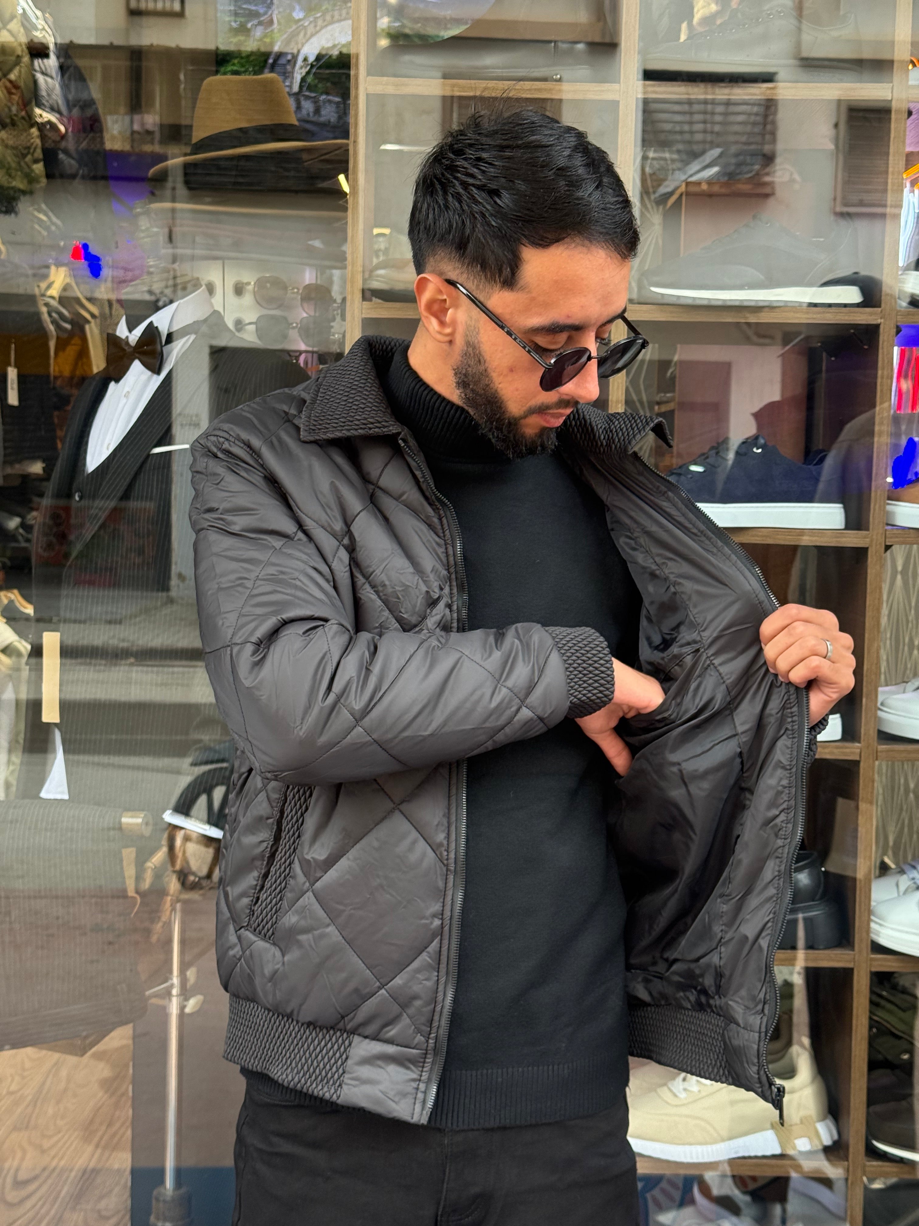 Veste Matelassée Grise Homme – Confort Thermique & Design Moderne