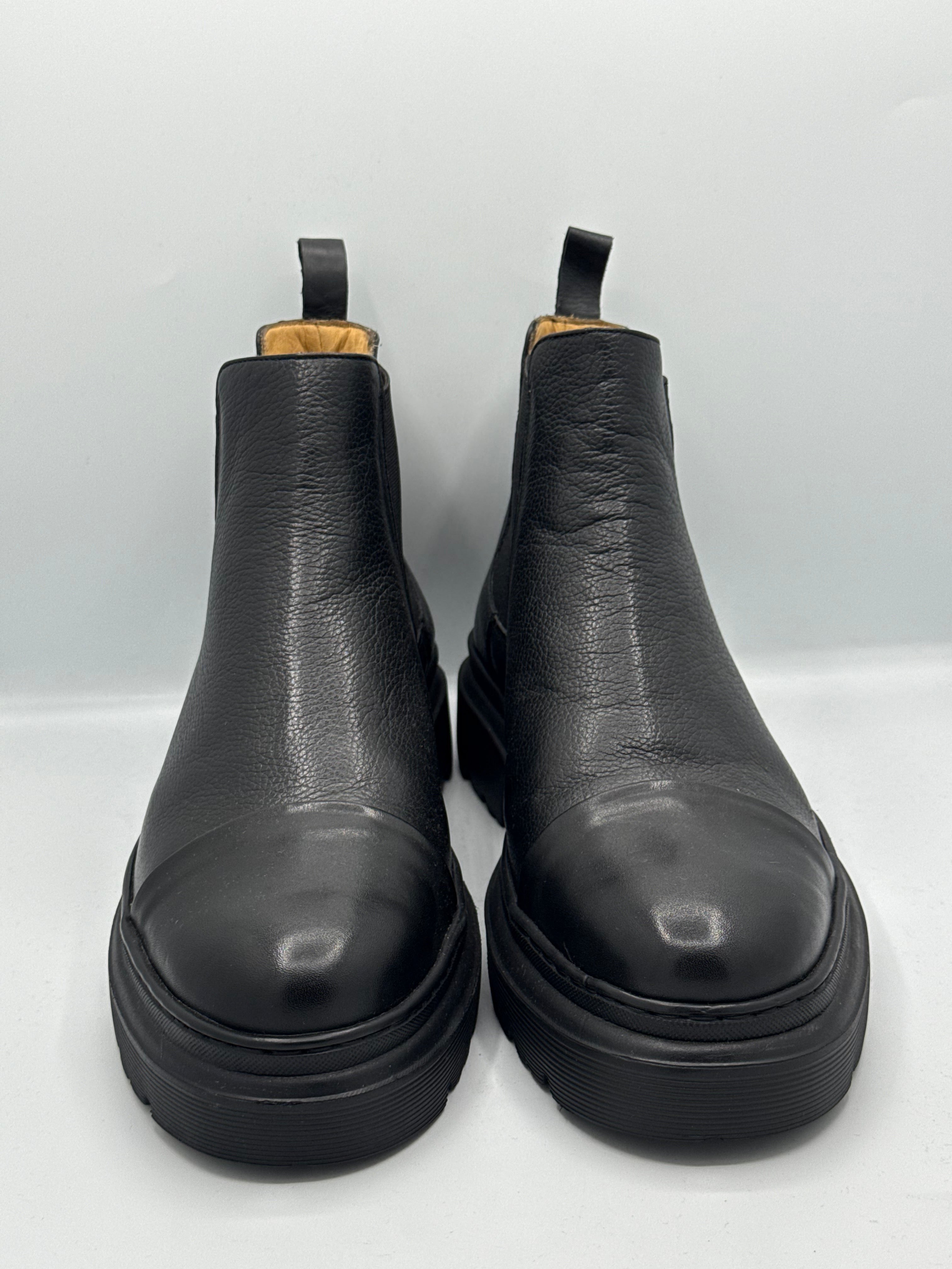 Chelsea Boots Noires Luxe – Cuir Premium & Semelle Track