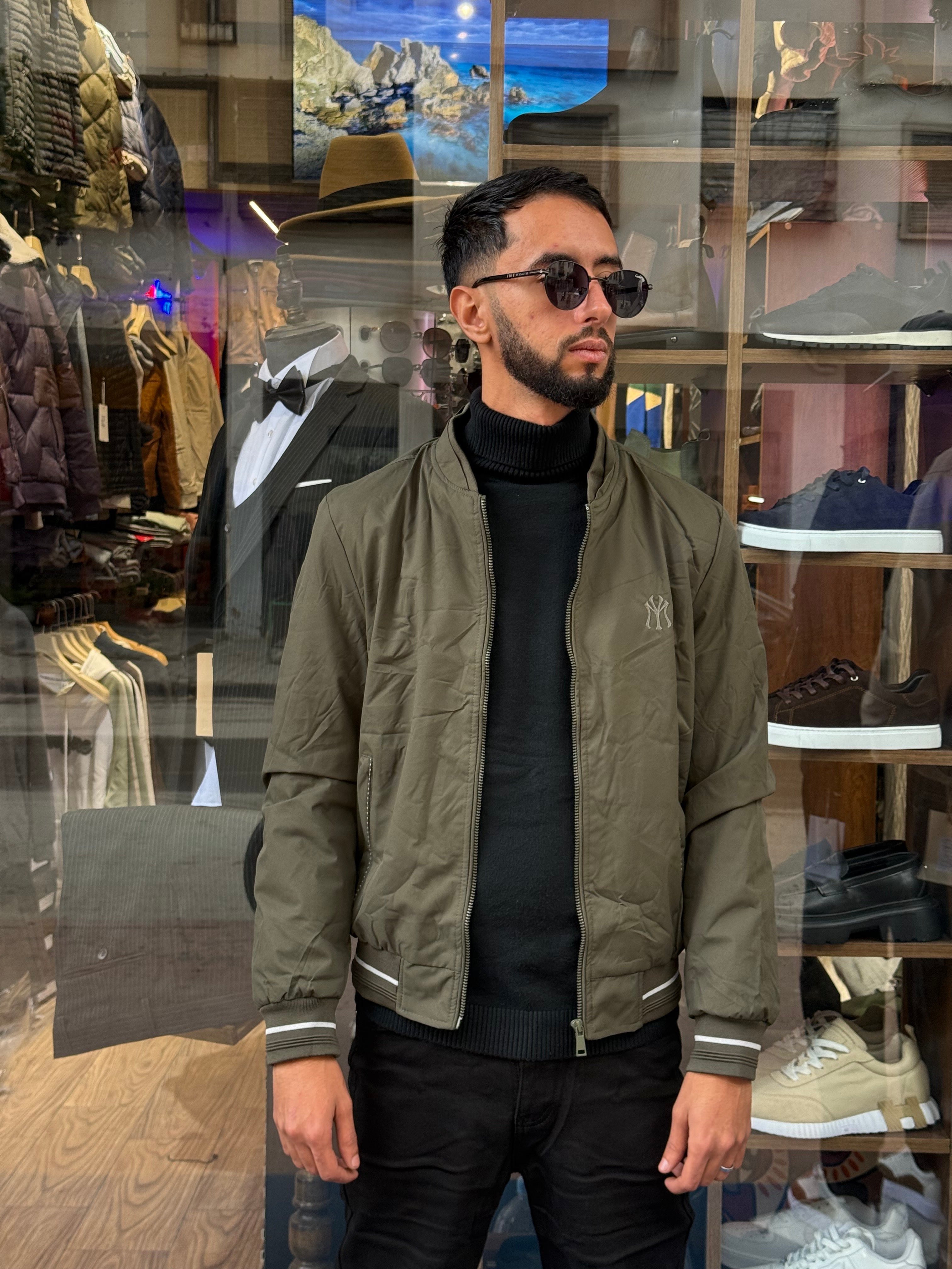 Veste Bomber Kaki Homme – Look Moderne & Confort Quotidien