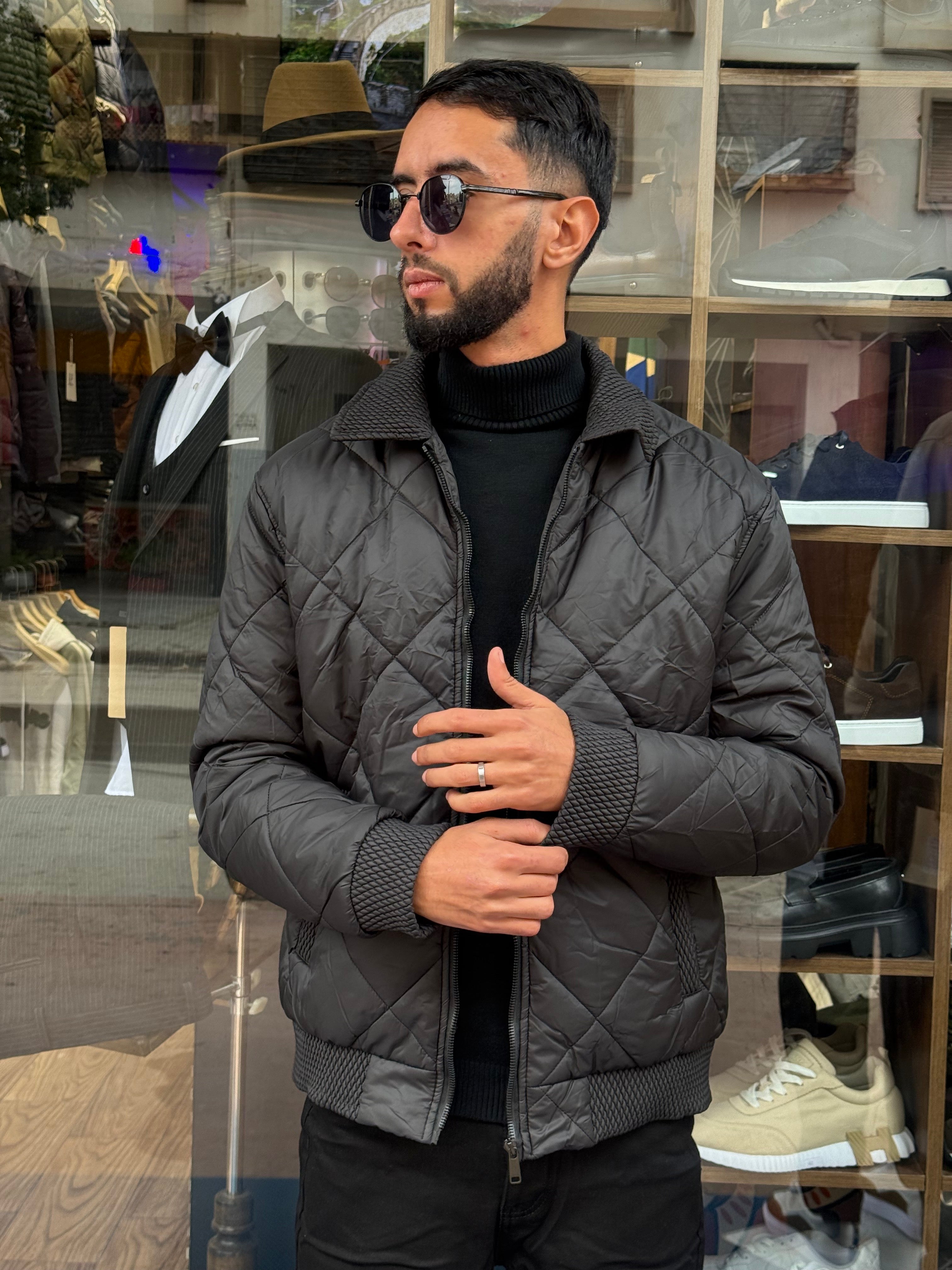 Veste Matelassée Grise Homme – Confort Thermique & Design Moderne