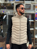 Gilet Matelassé Homme Beige Sable – Léger & Élégant
