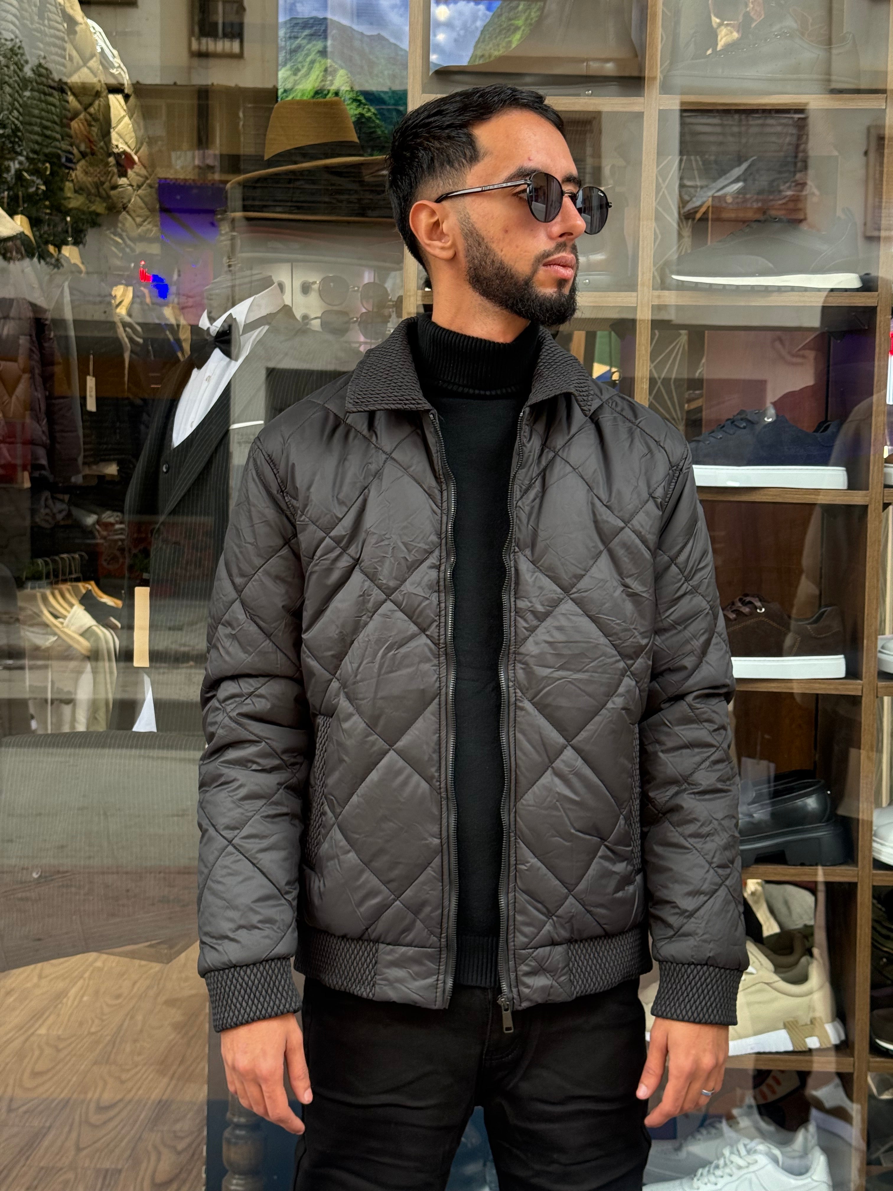 Veste Matelassée Grise Homme – Confort Thermique & Design Moderne