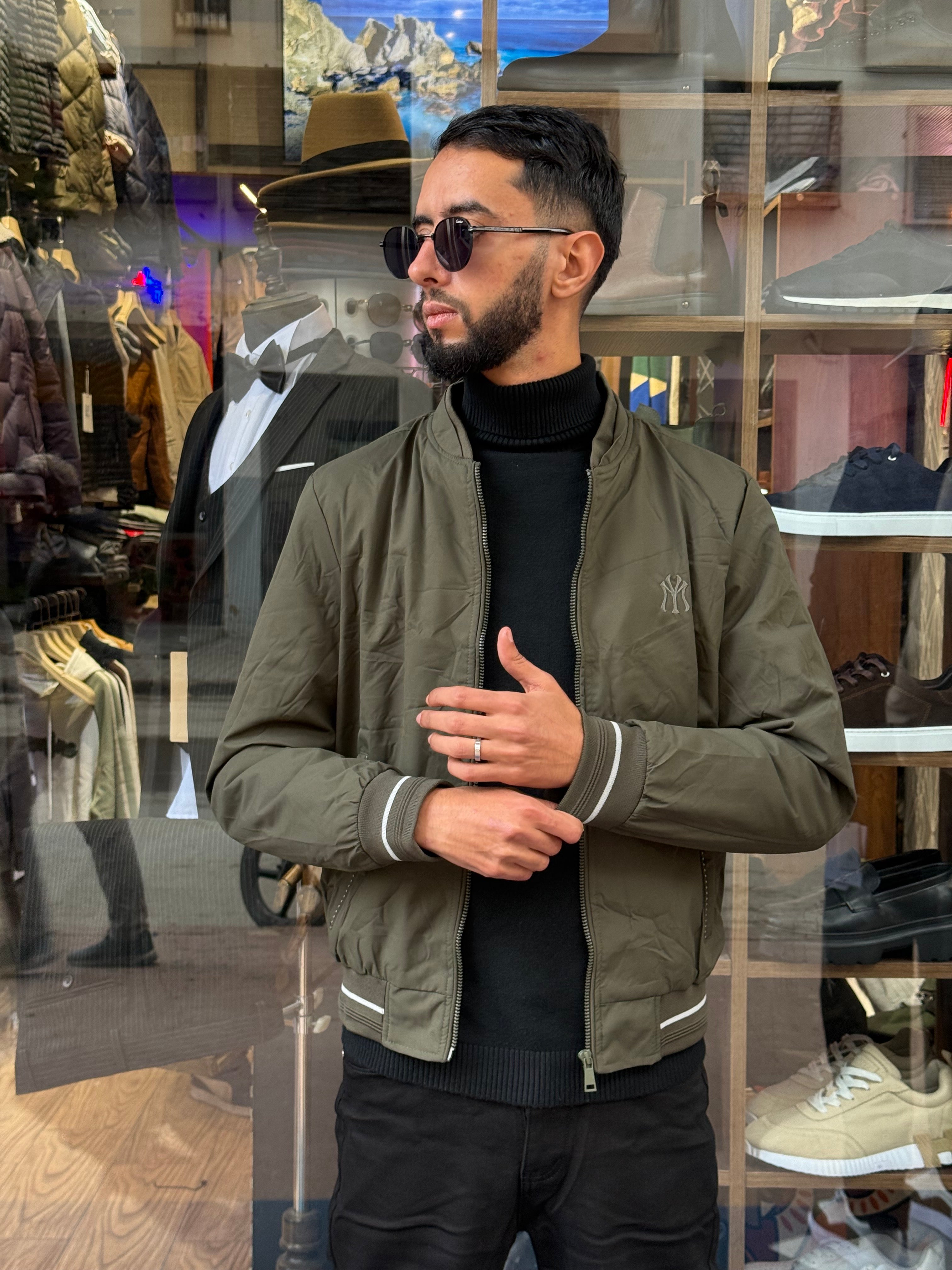 Veste Bomber Kaki Homme – Look Moderne & Confort Quotidien