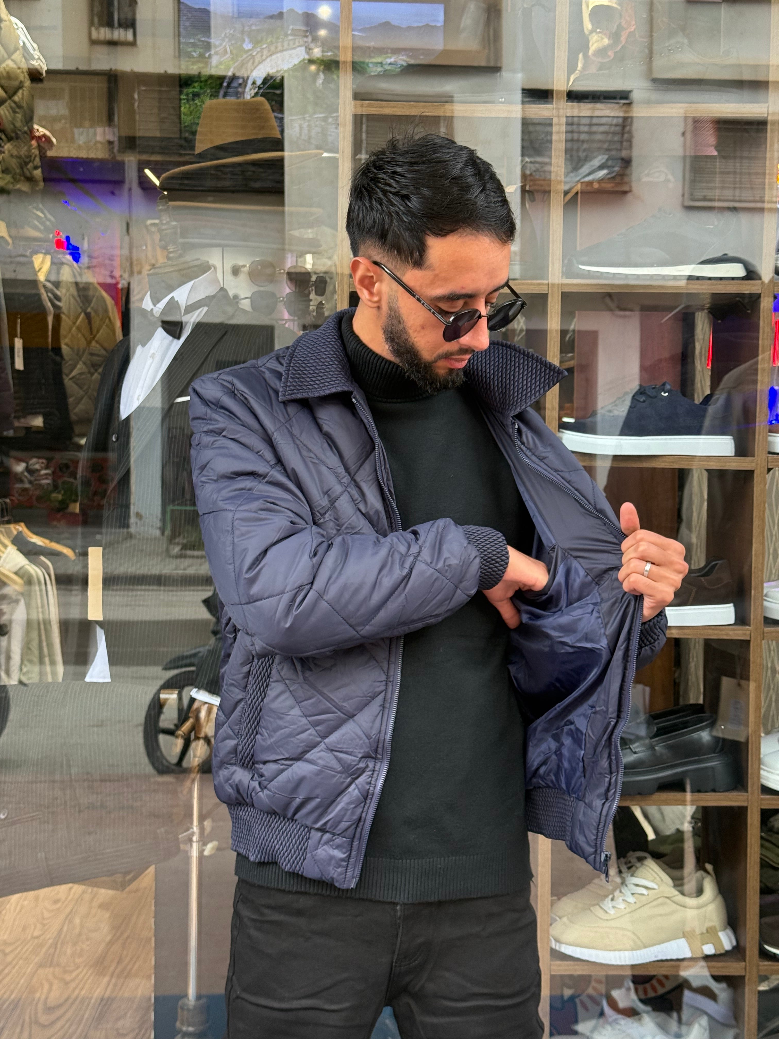 Veste Matelassée Bleu Marine Homme – Élégance Hivernale Premium