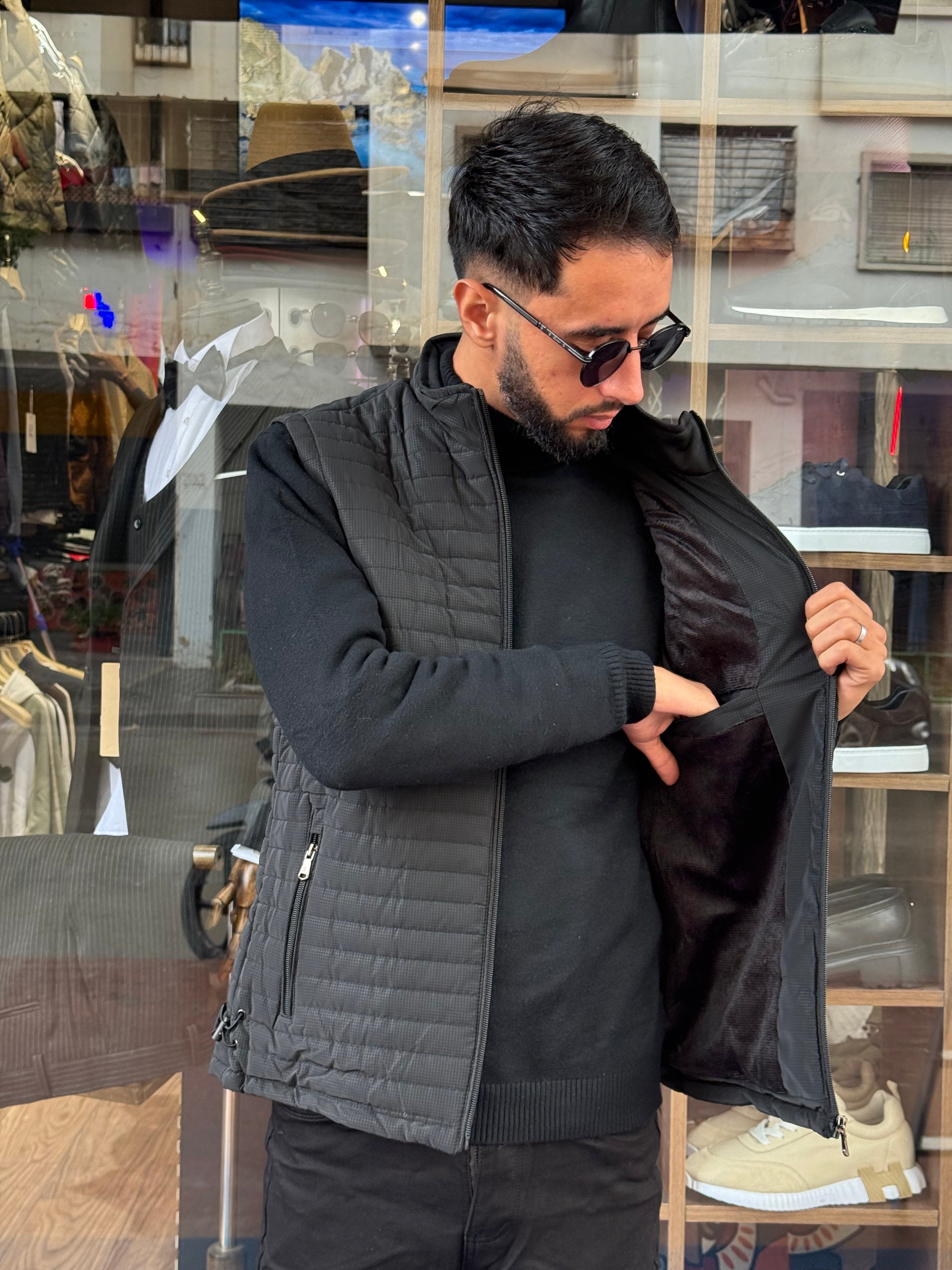 Gilet Matelassé Noir Homme – Élégance Urbaine & Confort Quotidien