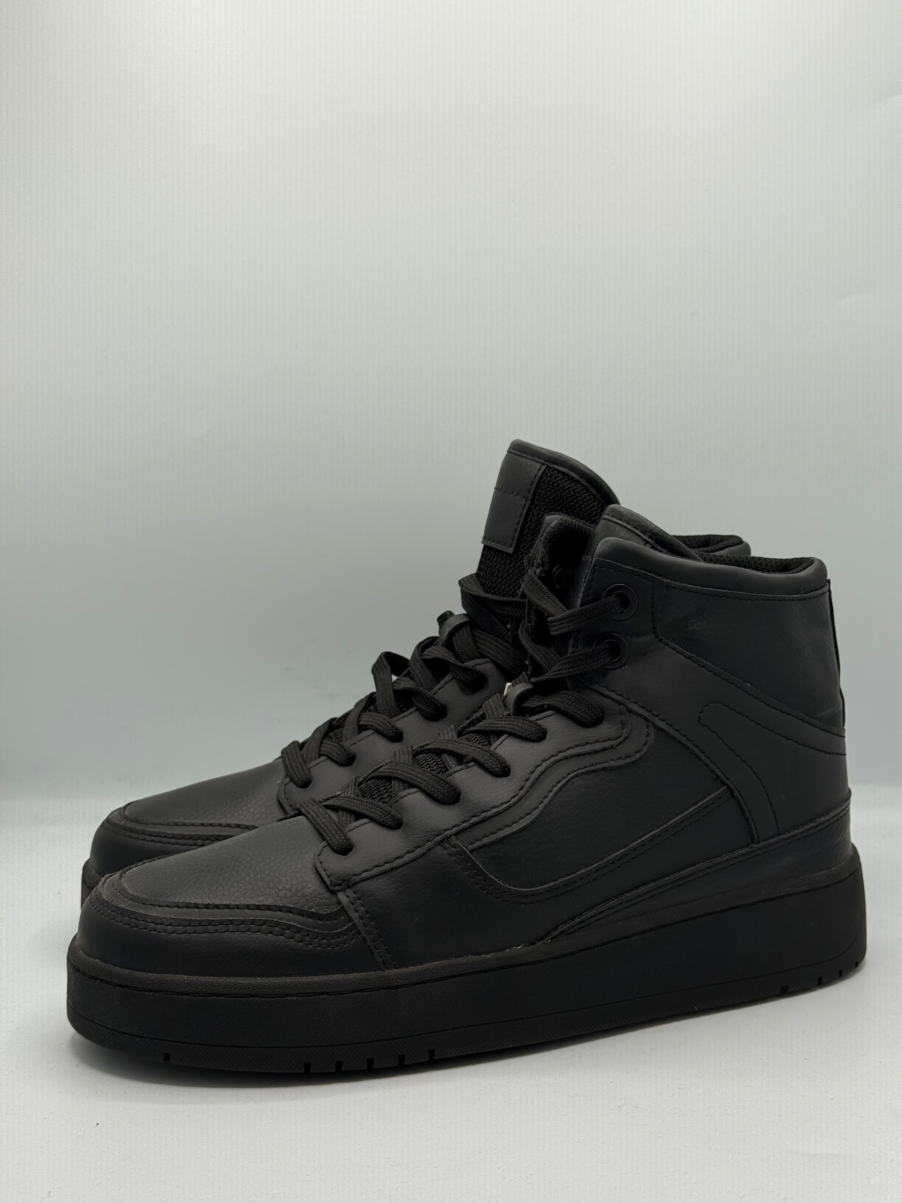 Baskets Montantes Prestige – Noir Absolu