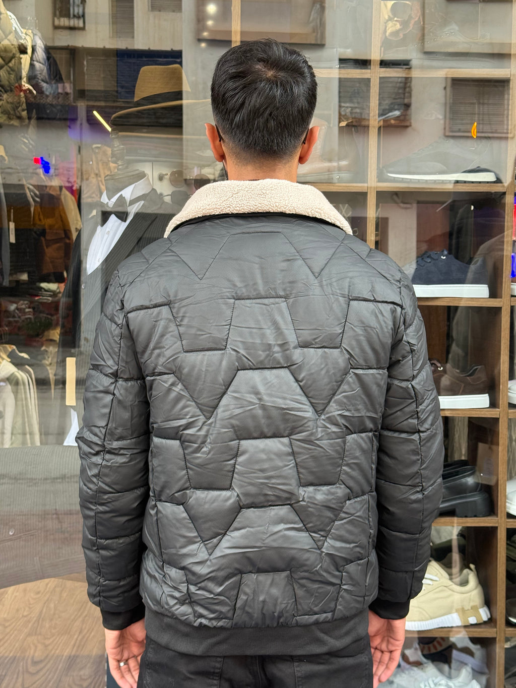 Veste Matelassée Premium Noire – Col Fourrure & Style Urbain